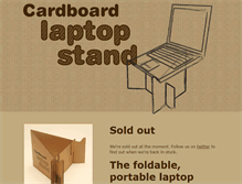 Tablet Screenshot of cardboardlaptopstand.com